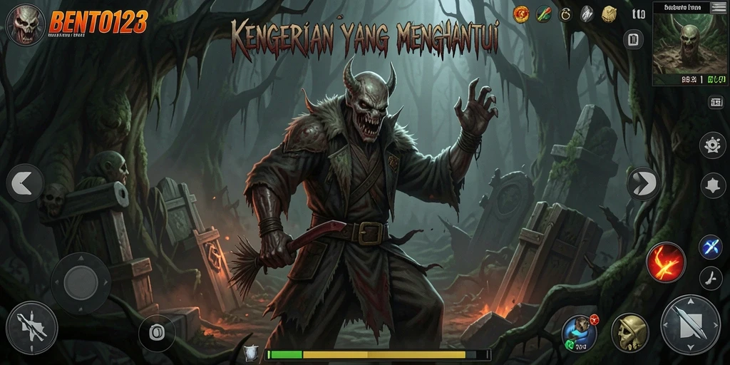 Tangkapan layar menampilkan gameplay menakutkan di BENTO123.