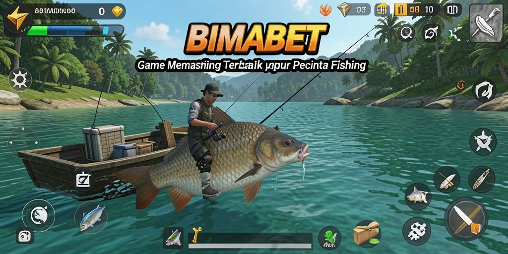 Tampilan gameplay <strong>BIMABET</strong> yang menarik saat memancing ikan.