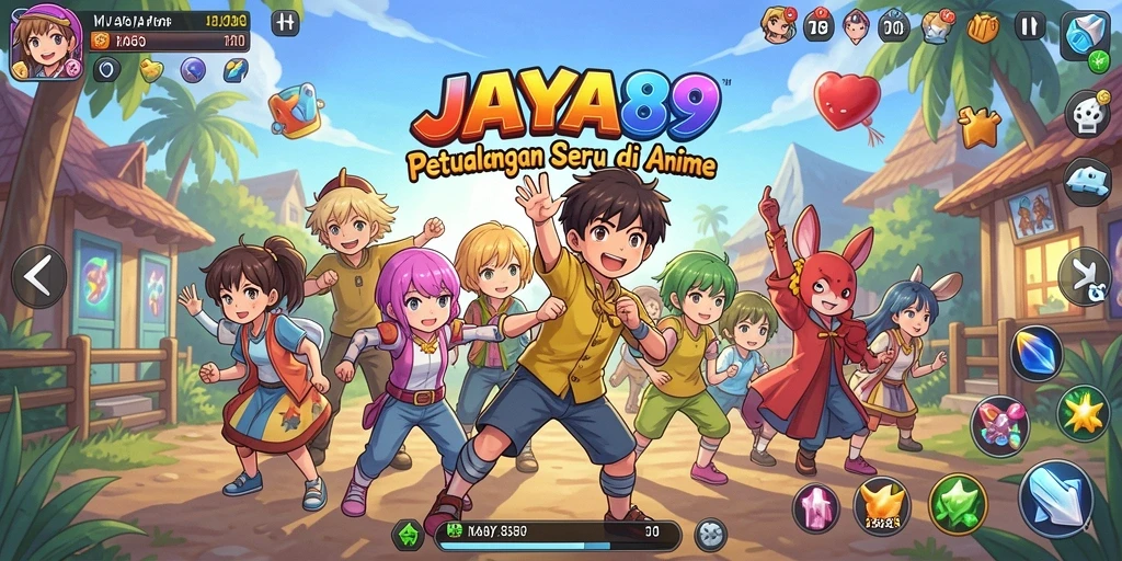 Tampilan gameplay JAYA89 yang penuh warna dan dinamis.