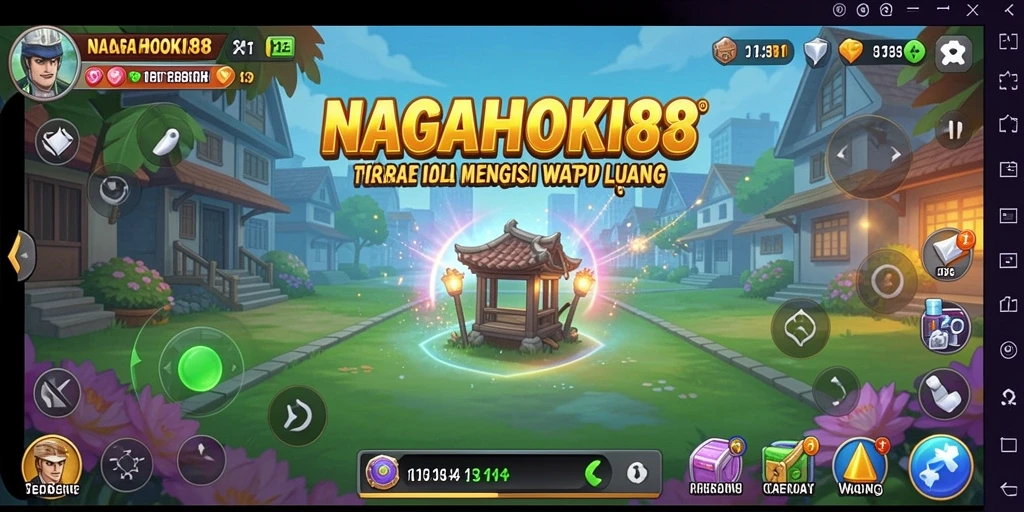 Screenshot gameplay NAGAHOKI88 yang menunjukkan momen bermain Idle.