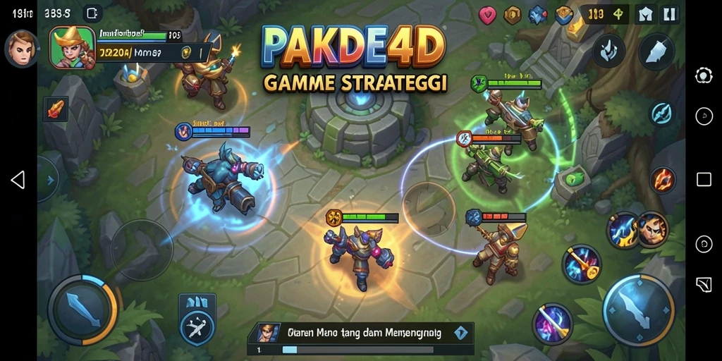 Tampilan gameplay yang seru dan strategi mendalam dalam PAKDE4D.