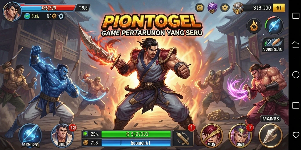 Tangkapan layar gameplay PIONTOGEL yang menunjukkan aksi pertarungan mendebarkan.