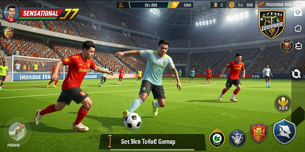 Tampilan menarik dari gameplay SENSATIONAL77 dalam pertandingan sepak bola.