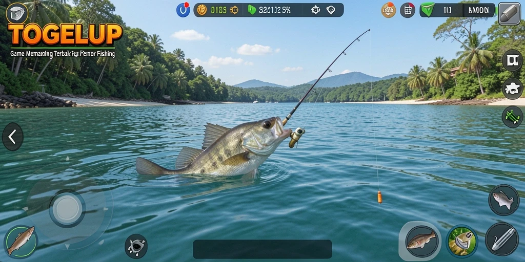 Tampilan gameplay TOGELUP yang menakjubkan dengan fitur memancing.